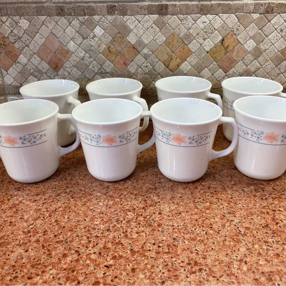 Set of 8 Corelle "Apricot Grove" Cups
